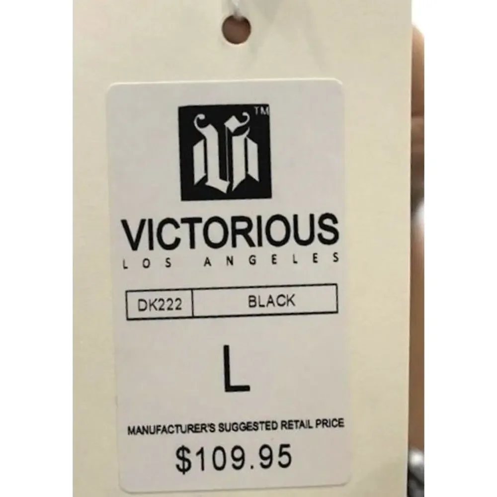 Victorious Colorblock Distressed Bandana Paisley Denim Button Jacket L - Picture 7 of 8